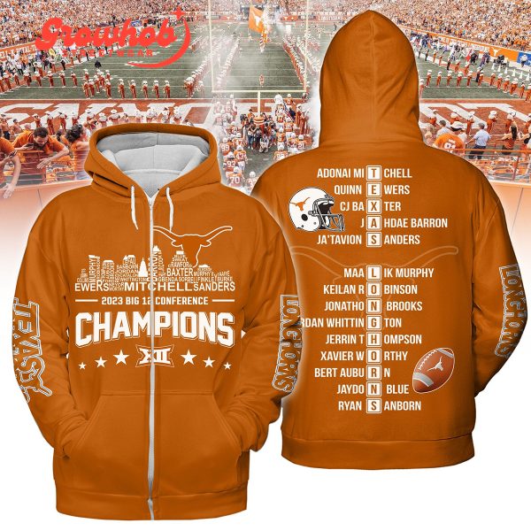 Texas Longhorns 2023 Big 12 Conference Champions Orange Version Hoodie Shirts