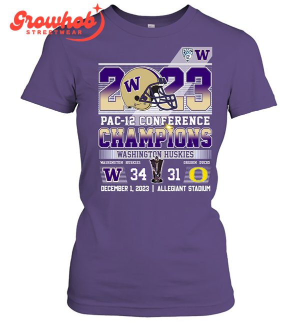 Washington Huskies 2023 Pac 12 Conference Champions T-Shirt