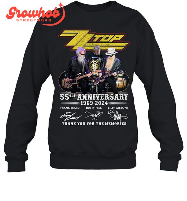 ZZ Top 55th Anniversary 1969 2024 Rock Band T-Shirt