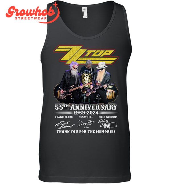 ZZ Top 55th Anniversary 1969 2024 Rock Band T-Shirt