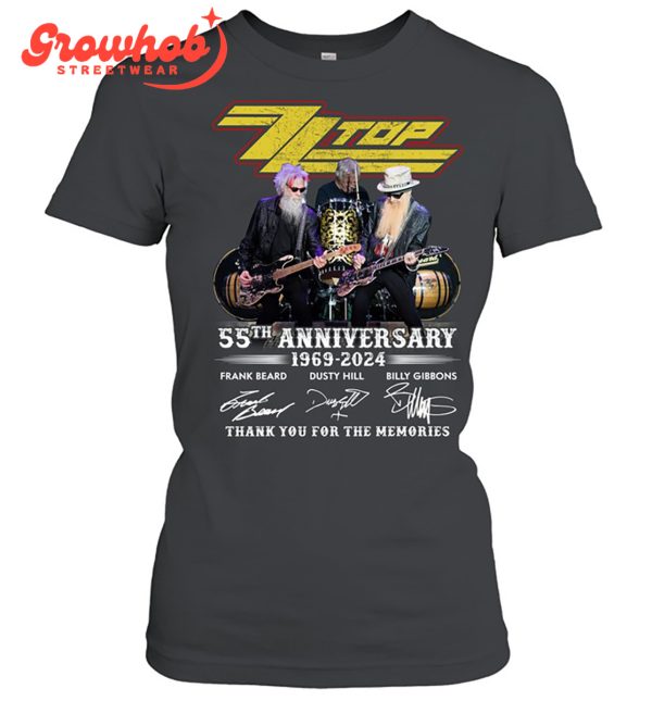 ZZ Top 55th Anniversary 1969 2024 Rock Band T-Shirt