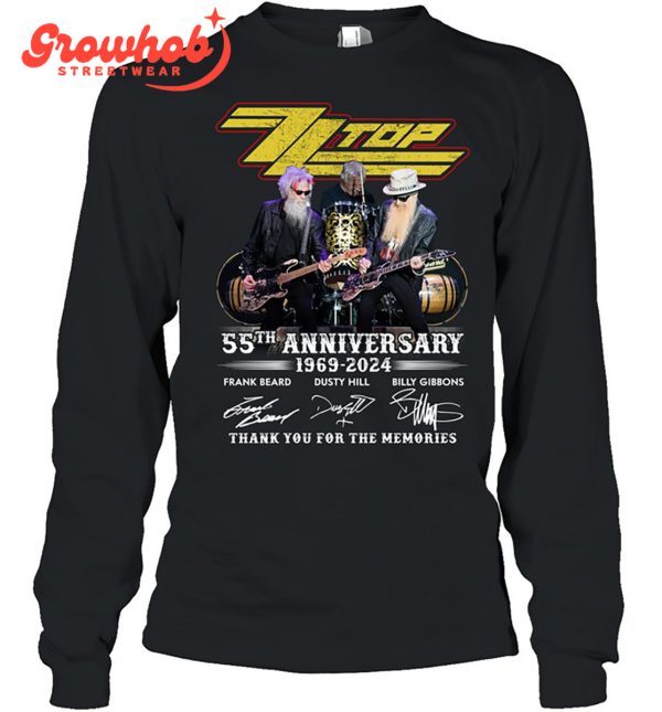 ZZ Top 55th Anniversary 1969 2024 Rock Band T-Shirt