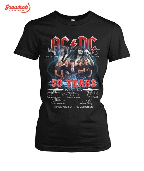 ACDC 50 Years 1973-2023 The Memories T-Shirt