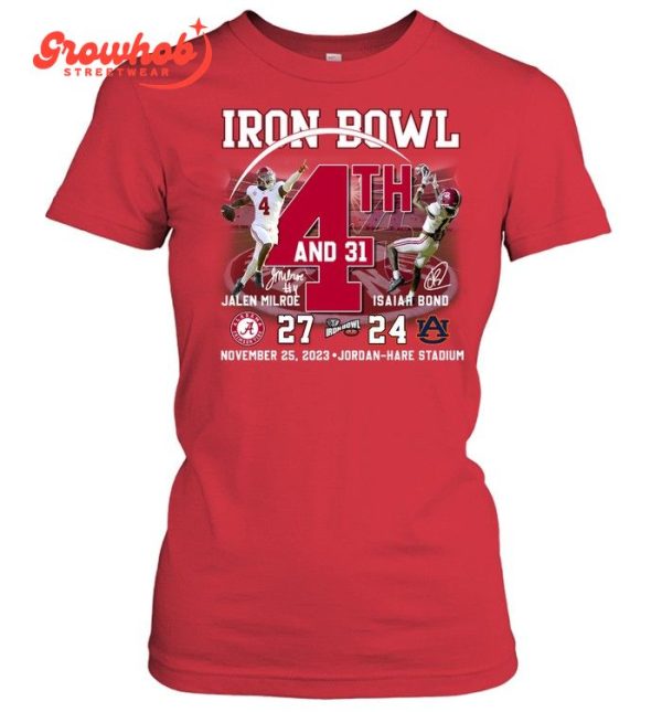 Alabama Crimson Tide 4th Iron Bowl Victory 2023 T-Shirt
