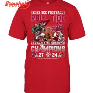 2023 Alabama Crimson Tide Southeastern Conference Champions Hoodie Shirts Red Design