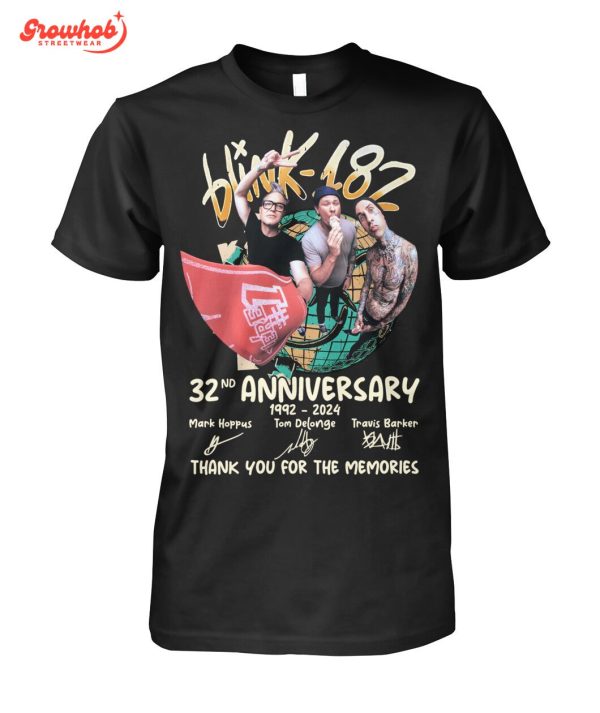 Blink 182 32nd Anniversary Thank You For The Memories T-Shirt