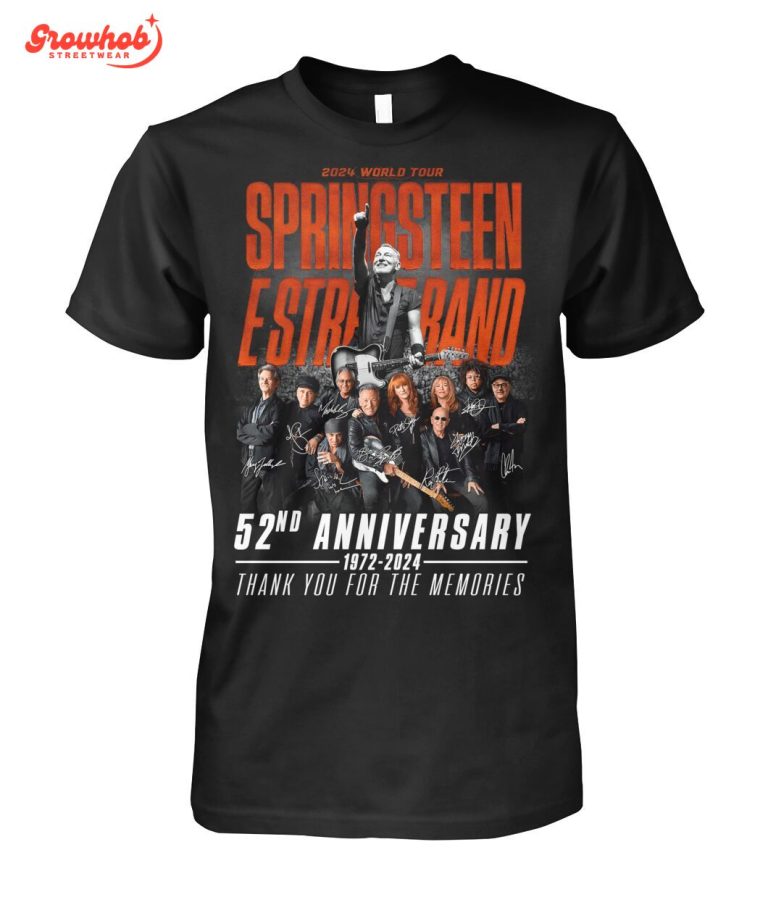 Bruce Springsteen E Street Band 52nd Anniversary 2024 World Tour T-Shirt