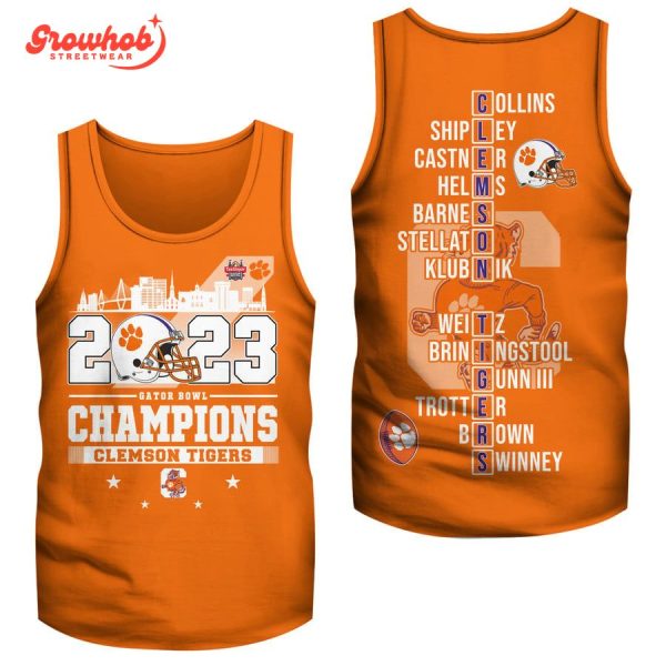 Clemson Tigers Gator Bowl Champions 2023 Orange Version Hoodie Shirts