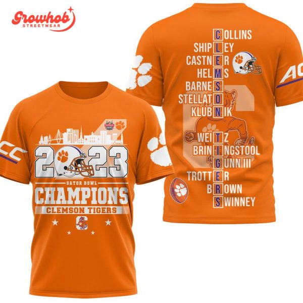 Clemson Tigers Gator Bowl Champions 2023 Orange Version Hoodie Shirts