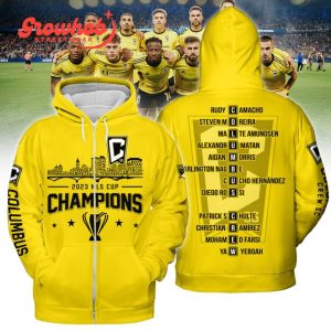 Columbus Crew 2023 MLS Cup Champions Hoodie Shirts Yellow Design