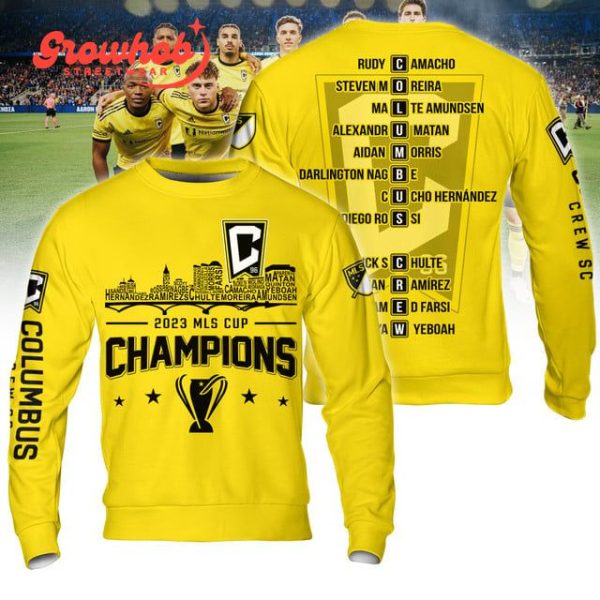 Columbus Crew 2023 MLS Cup Champions Hoodie Shirts Yellow Design