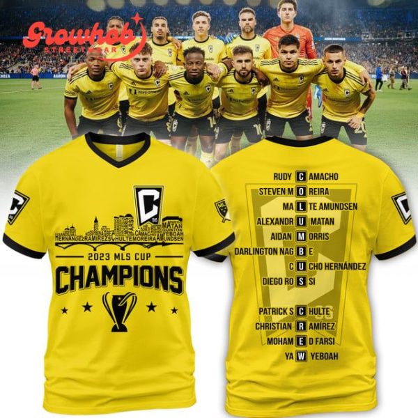 Columbus Crew 2023 MLS Cup Champions Hoodie Shirts Yellow Design