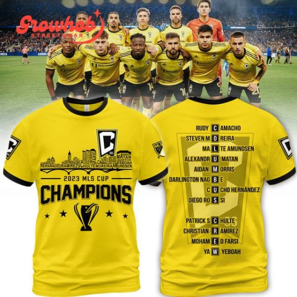 Columbus Crew 2023 MLS Cup Champions Hoodie Shirts Yellow Design