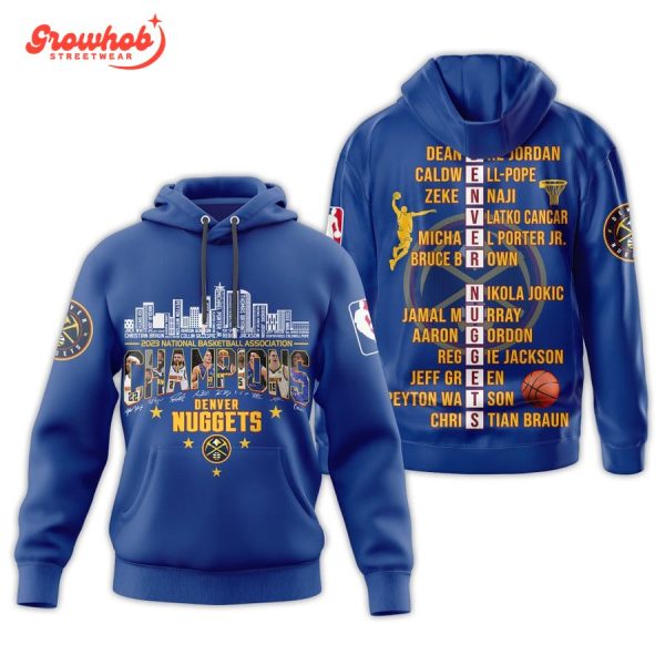 Denver Nuggets 2023 NBA Champions Hoodie T-Shirt Blue Design