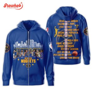 Denver Nuggets 2023 NBA Champions Hoodie T-Shirt Blue Design