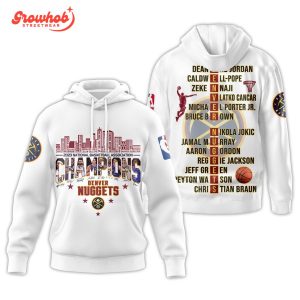 Denver Nuggets White Version 2023 NBA Champions Hoodie T-Shirt