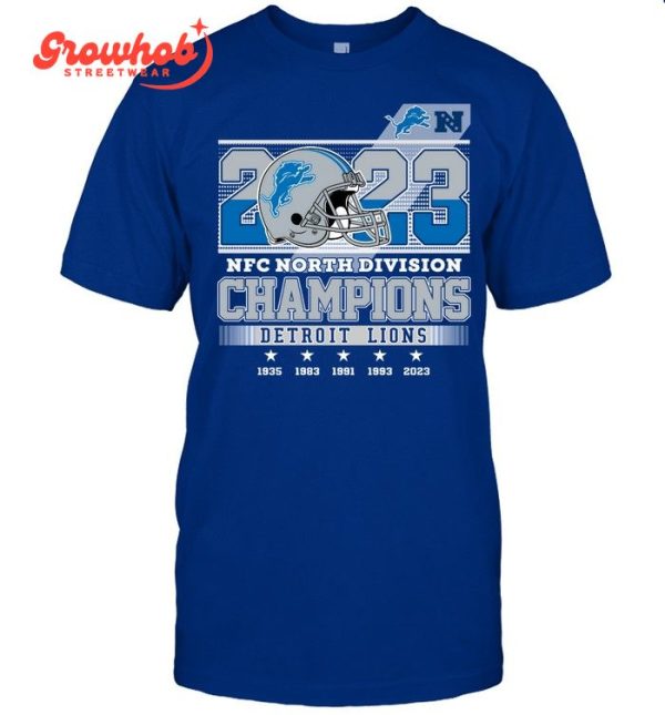 Detroit Lions 2023 NFC North Division Champions T-Shirt