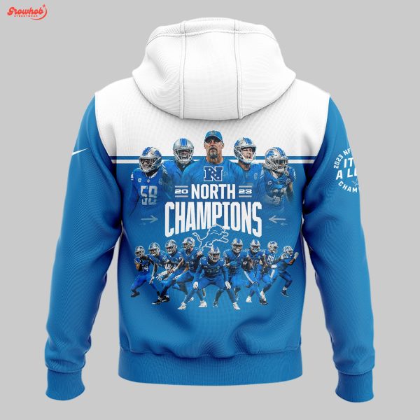 Detroit Lions 90th Champs NFC North Blue Hoodie Shirts