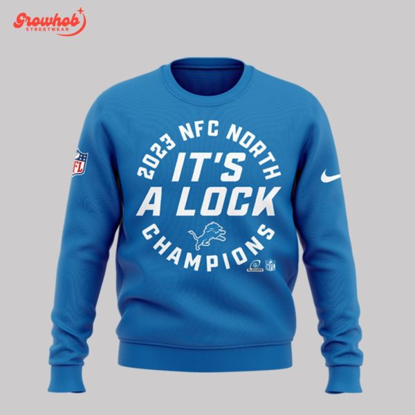 Detroit Lions Champs 2023 NFC North Blue Hoodie Shirts