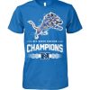 Detroit Lions NFC North Division 2023 Champions Fan T-Shirt
