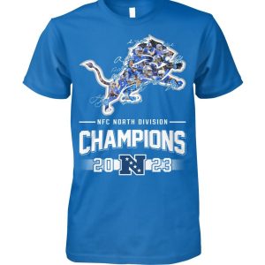 Detroit Lions NFC North Division Champions 2023 Victory T-Shirt
