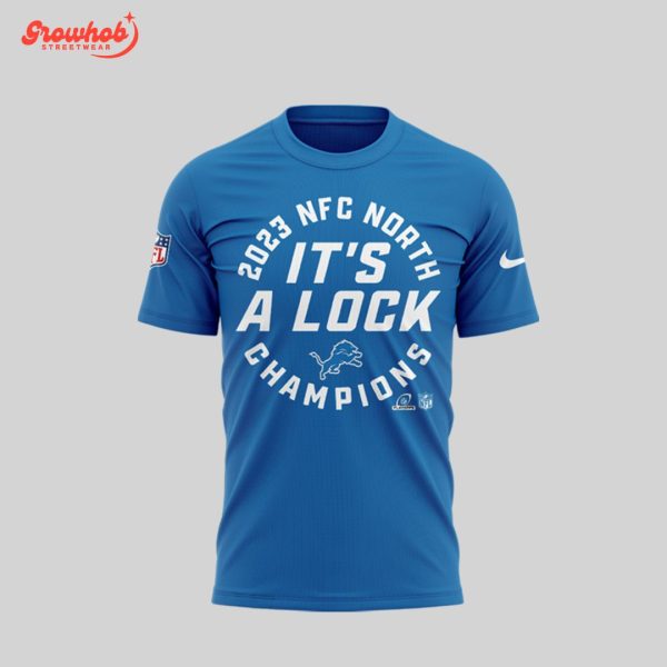 Detroit Lions Champs 2023 NFC North Blue Hoodie Shirts