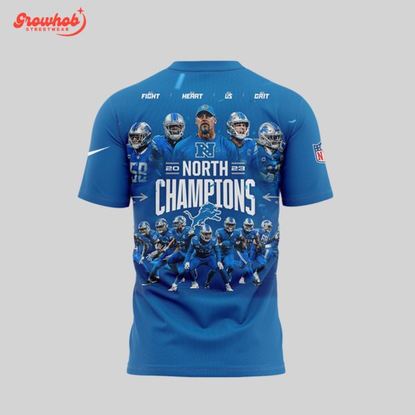 Detroit Lions Champs 2023 NFC North Blue Hoodie Shirts