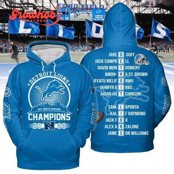 Detroit Lions NFC North Division Champions 2023 Hoodie Shirts Blue Version