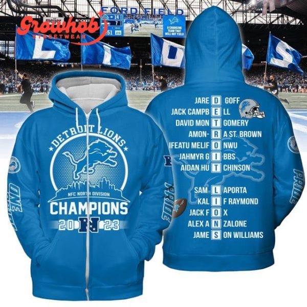 Detroit Lions NFC North Division Champions 2023 Hoodie Shirts Blue Version