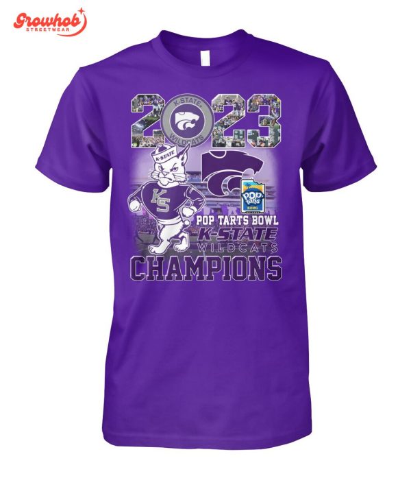 Kansas State Wildcats 2023 Pop Tart Bowl  Champions Fan T-Shirt
