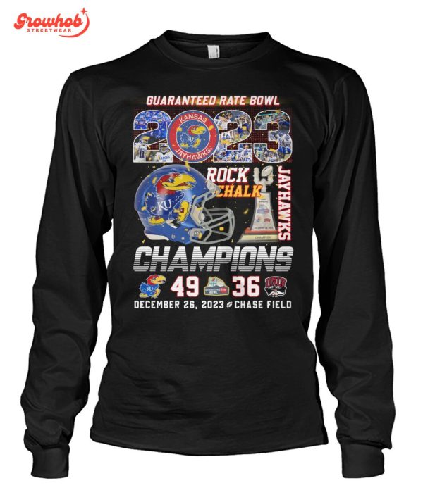 Kansas Wildcats 2023 Rock Chalk Champions T-Shirt