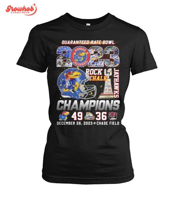 Kansas Wildcats 2023 Rock Chalk Champions T-Shirt