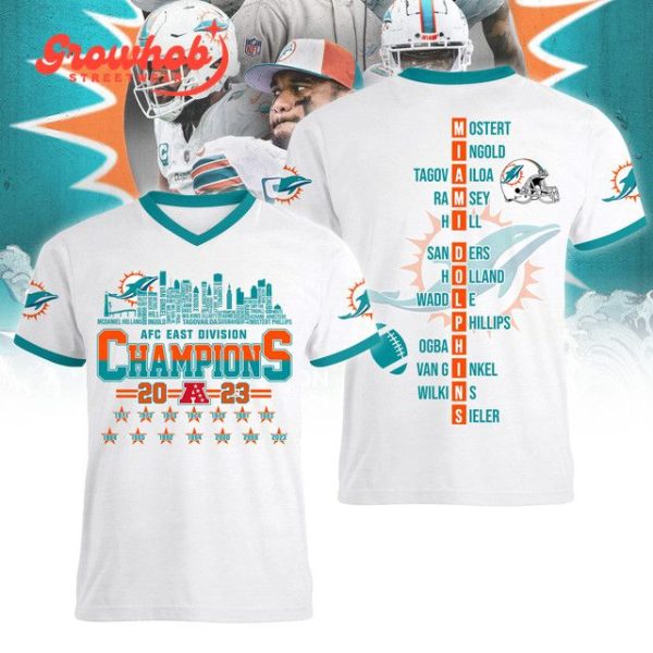 Miami Dolphins City AFC East Division Champions 2023 White Hoodie Shirts
