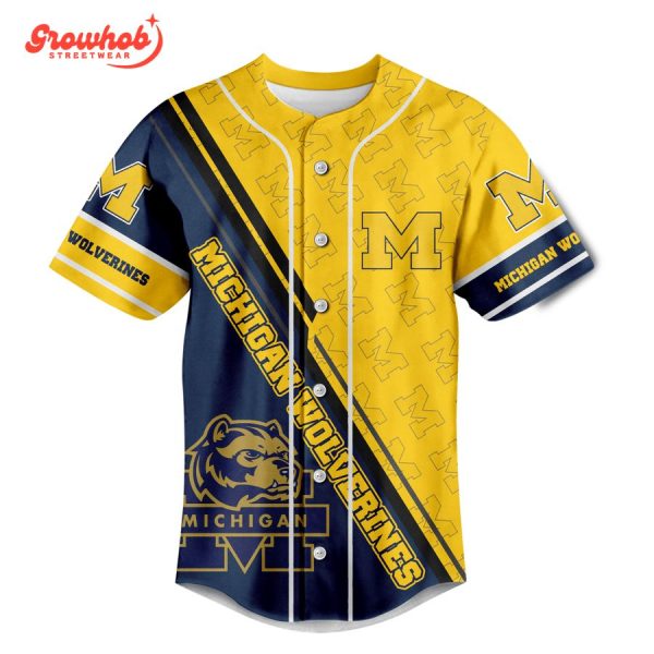 Michigan Wolverines Hail To The Victors Baseball Jersey