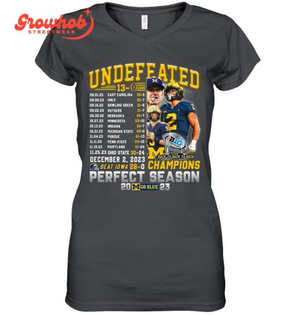 Michigan Wolverines Undefeated Perfect Season 2023 Go Blue T-Shirt