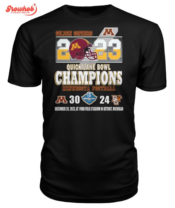 Minnesota Golden Gophers Quick Lane Bowl 2023 Champions T-Shirt