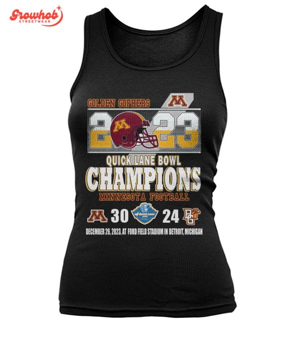 Minnesota Golden Gophers Quick Lane Bowl 2023 Champions T-Shirt