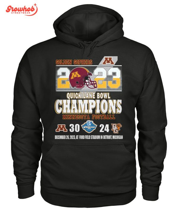 Minnesota Golden Gophers Quick Lane Bowl 2023 Champions T-Shirt