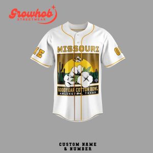 Missouri Tigers Cotton Bowl White Personalized Baseball Jersey