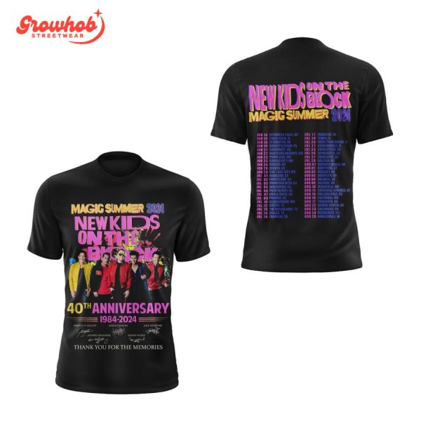 New Kids On The Block 40 Anniversary Magic Summer Tour 2024 Hoodie Shirts