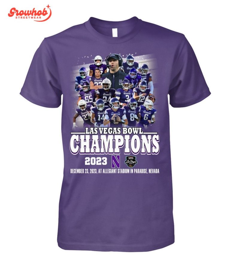 Northwestern Wildcats Las Vegas Bowl Champions 2023 T-Shirt