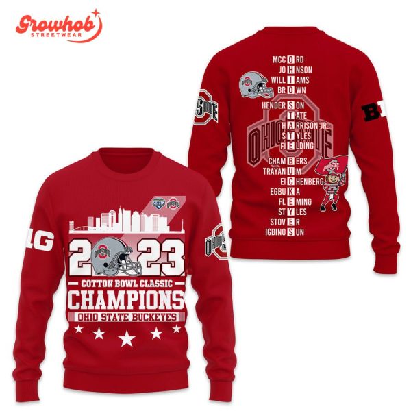 Ohio State Buckeyes Cotton Bowl Classic Champions 2023 Hoodie Shirts