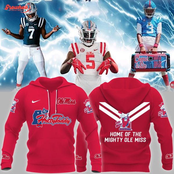 Ole Miss Rebels Red Design Home Of Mighty Ole Miss Hoodie Shirts