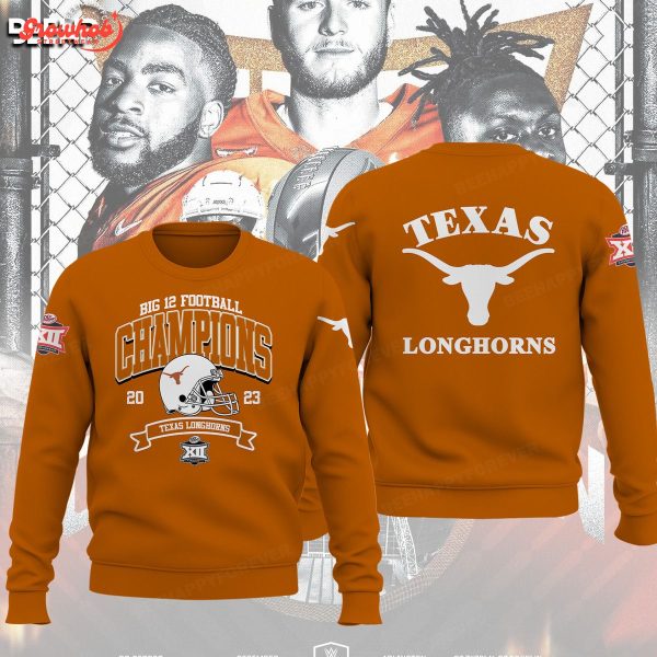 Orange Version Texas Longhorns 2023 Champions Big 12 Football Conference Hoodie Shirts