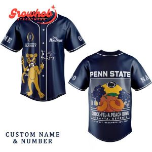 Penn State Nittany Lions Navy Personalized Baseball Jersey