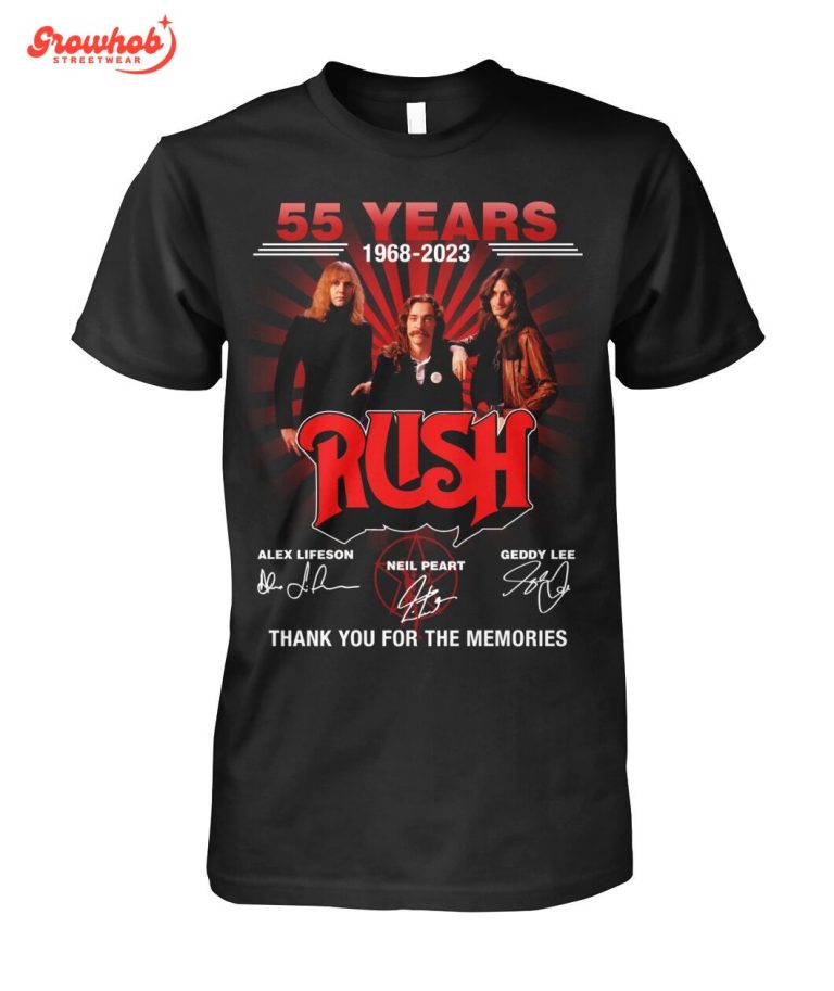 Rush Band 55 Years Of The Memories T-Shirt