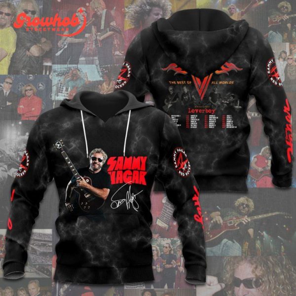 Sammy Hagar Red Rocker Loverboy 2024 Tour Hoodie Shirt
