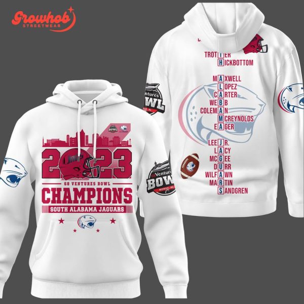 South Alabama Jaguars 2023 Champions White Version Hoodie Shirts