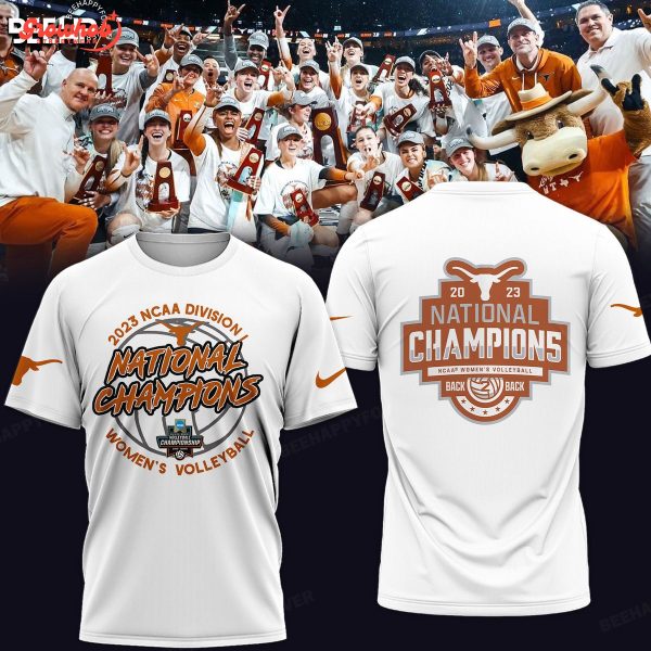 Texas Longhorns 2023 NCAA Division 1 National Champions Volleyball Hoodie Shirts White Ver