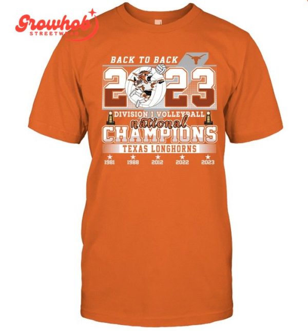 Texas Longhorns Division 1 Volleyball National Champions 2023 T-Shirt